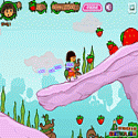 Dora strawberry world - platform játék