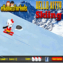 Hello Kitty skiing - snow games